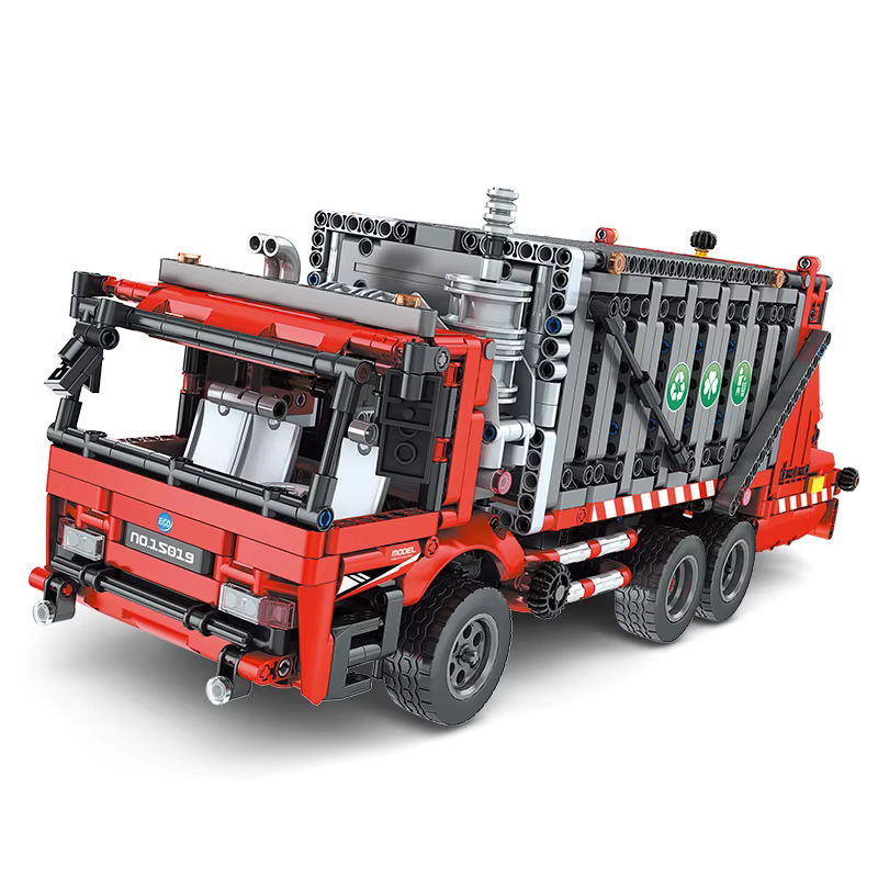 Mould King 15019 Camión de Basura RC camiones lego alternativo