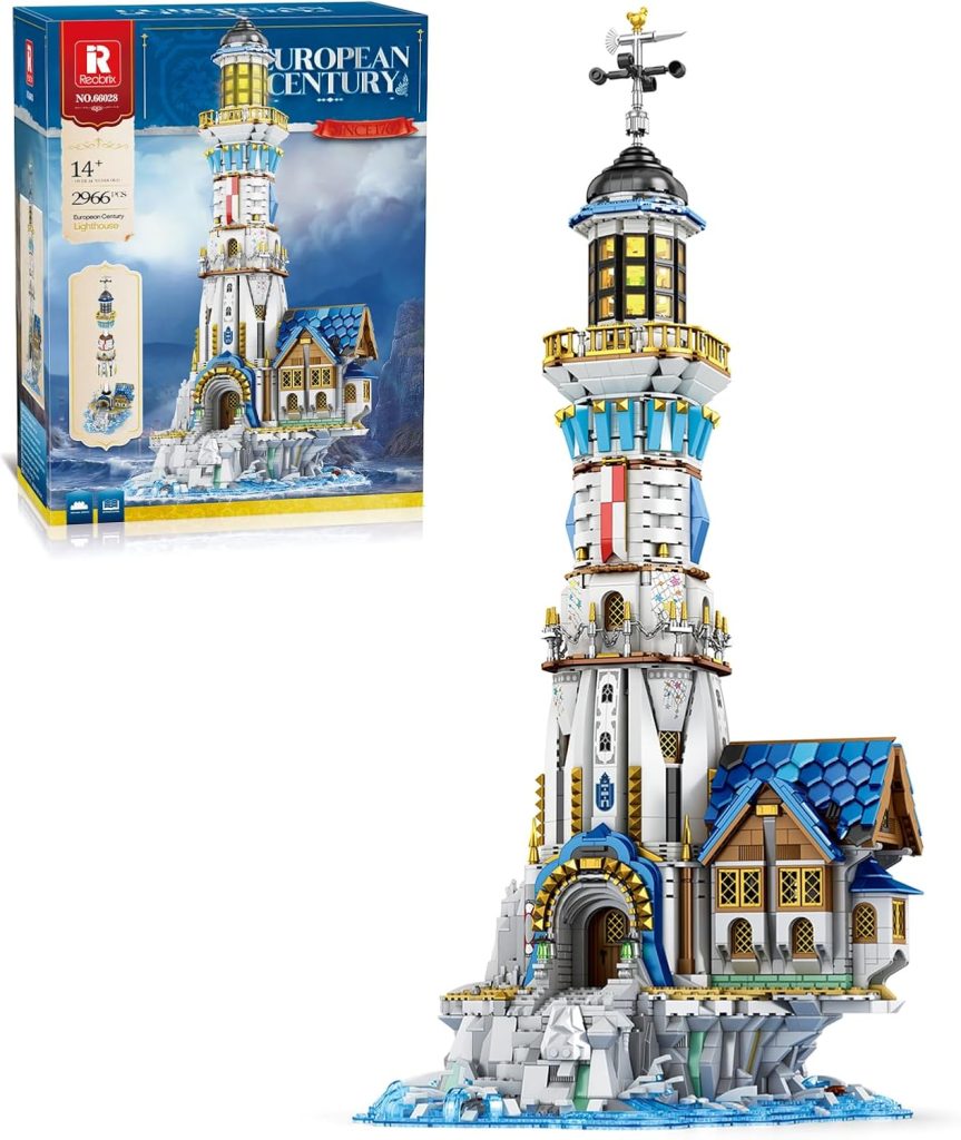 Reobrix 66028 Medieval Lighthouse Faro Medieval Lego Alternativo 2966 piezas