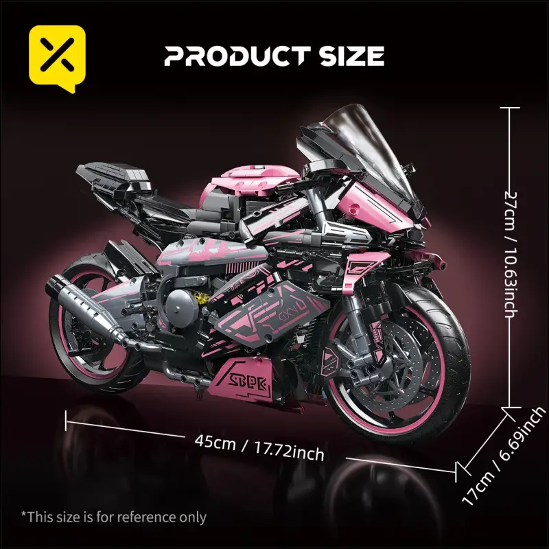 Motocicleta BMW 1000RR Pink Lego Alternativo 2045 piezas Cyberpunk