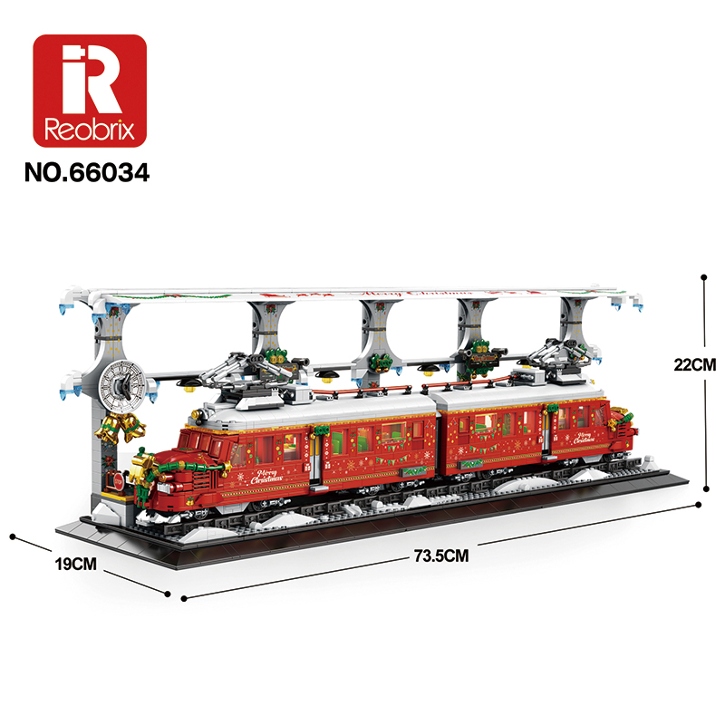 Tren de Navidad Reobrix Lego alternativo 2822 piezas
