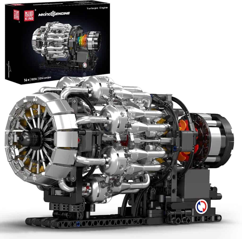 Mould King motor de avión turborreactor lego alternativo 1214 piezas