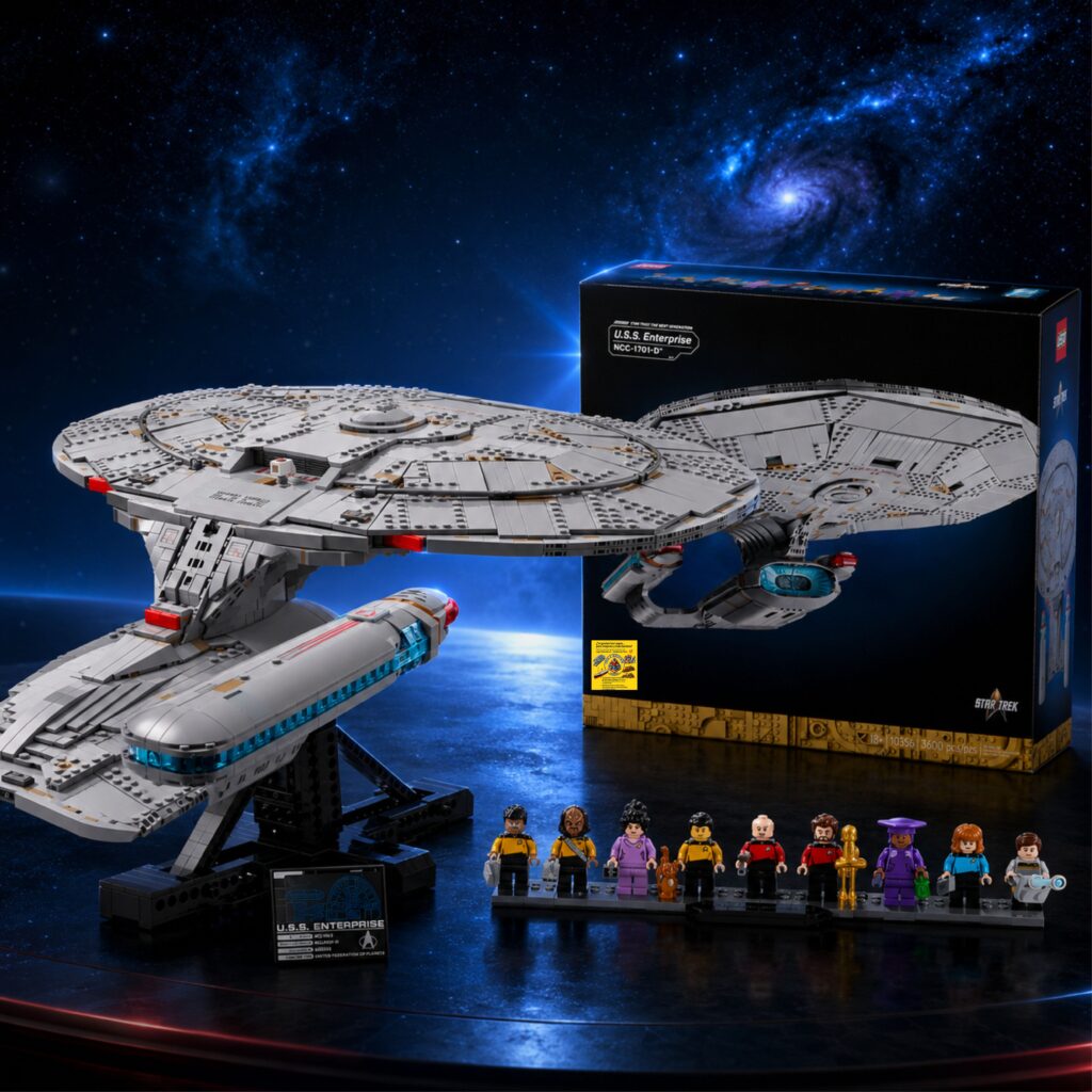 U.S.S. Enterprise Star Trek Lego Alternativo con 9 minifiguras