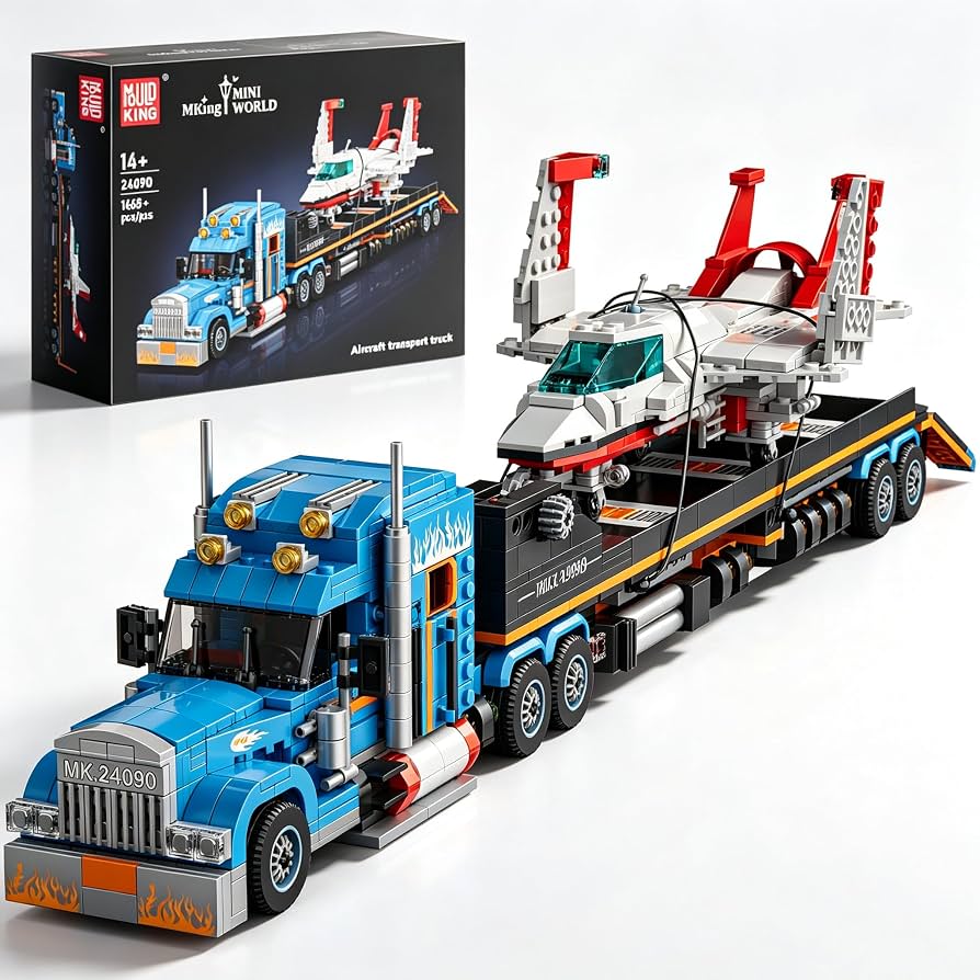 Camión Tráiler Mould King Transportador de Avión