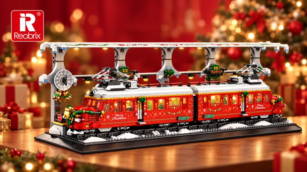 Tren Navideño Reobrix 66034: Regalo de Navidad de 2822 Piezas con Luces